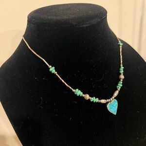 Turquoise Heart Pendant Necklace